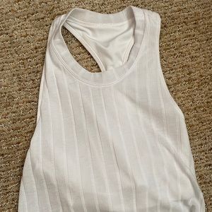 Alo Yoga White Top with Sports bra